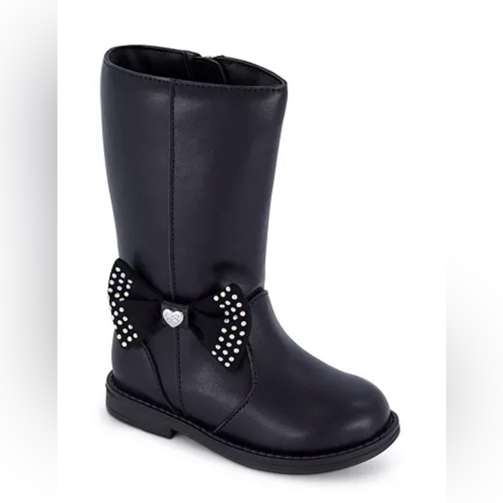 Jessica Simpson Black Little Girls' Mid-Calf Boots with Bow Size 7
